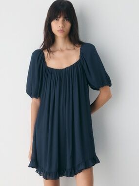 NWT Aritzia Wilfred Sunset Dark Navy Dress - L